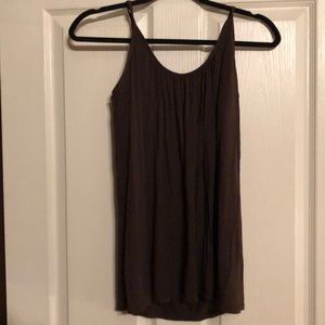 Brown Tank with Built in Bra